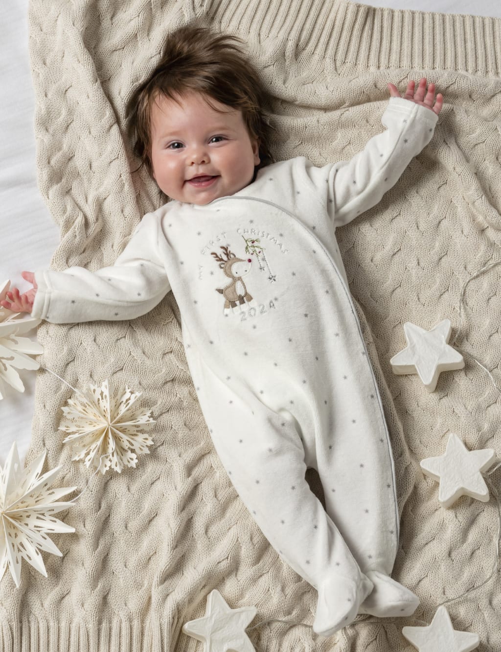 Cotton Rich My First Christmas Sleepsuit (0-12 Mths) 4 of 4