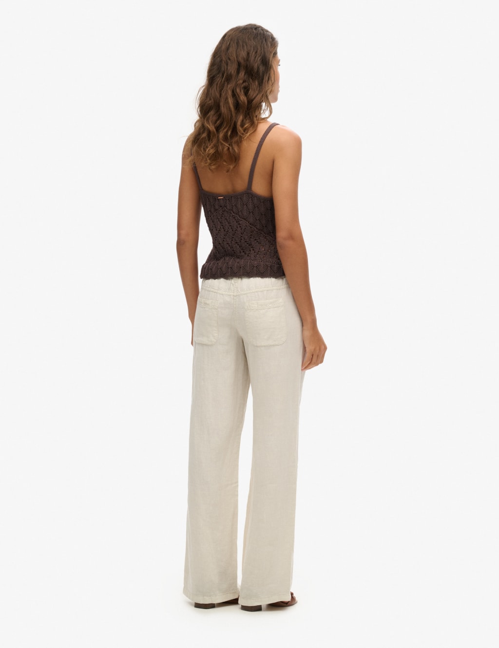 Pure Linen Wide Leg Trousers 5 of 7