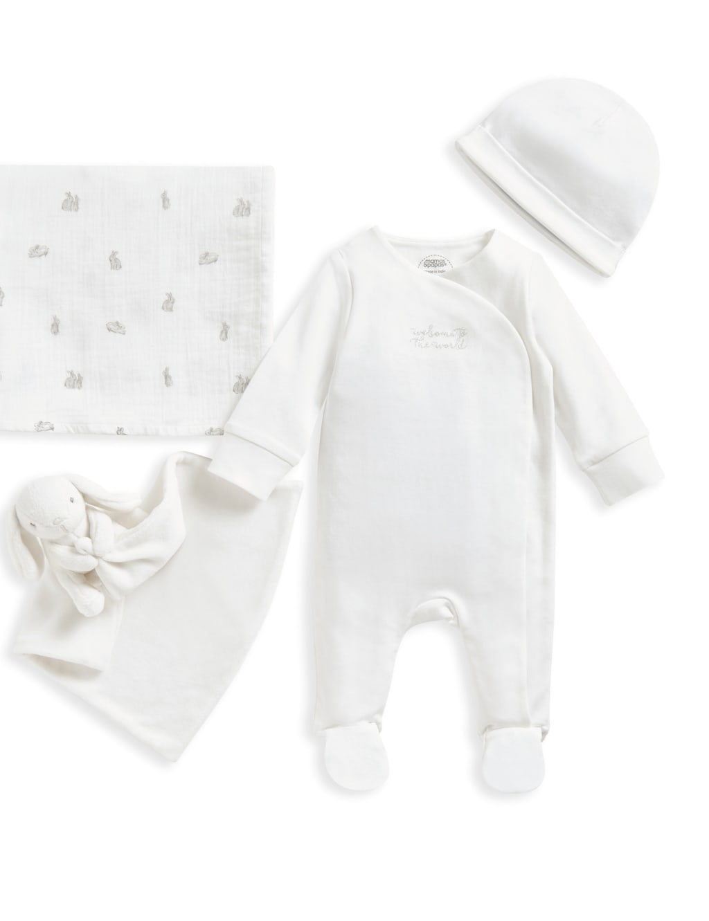 4pc Pure Cotton Bunny Gift Set (0-3 Mths) 3 of 8
