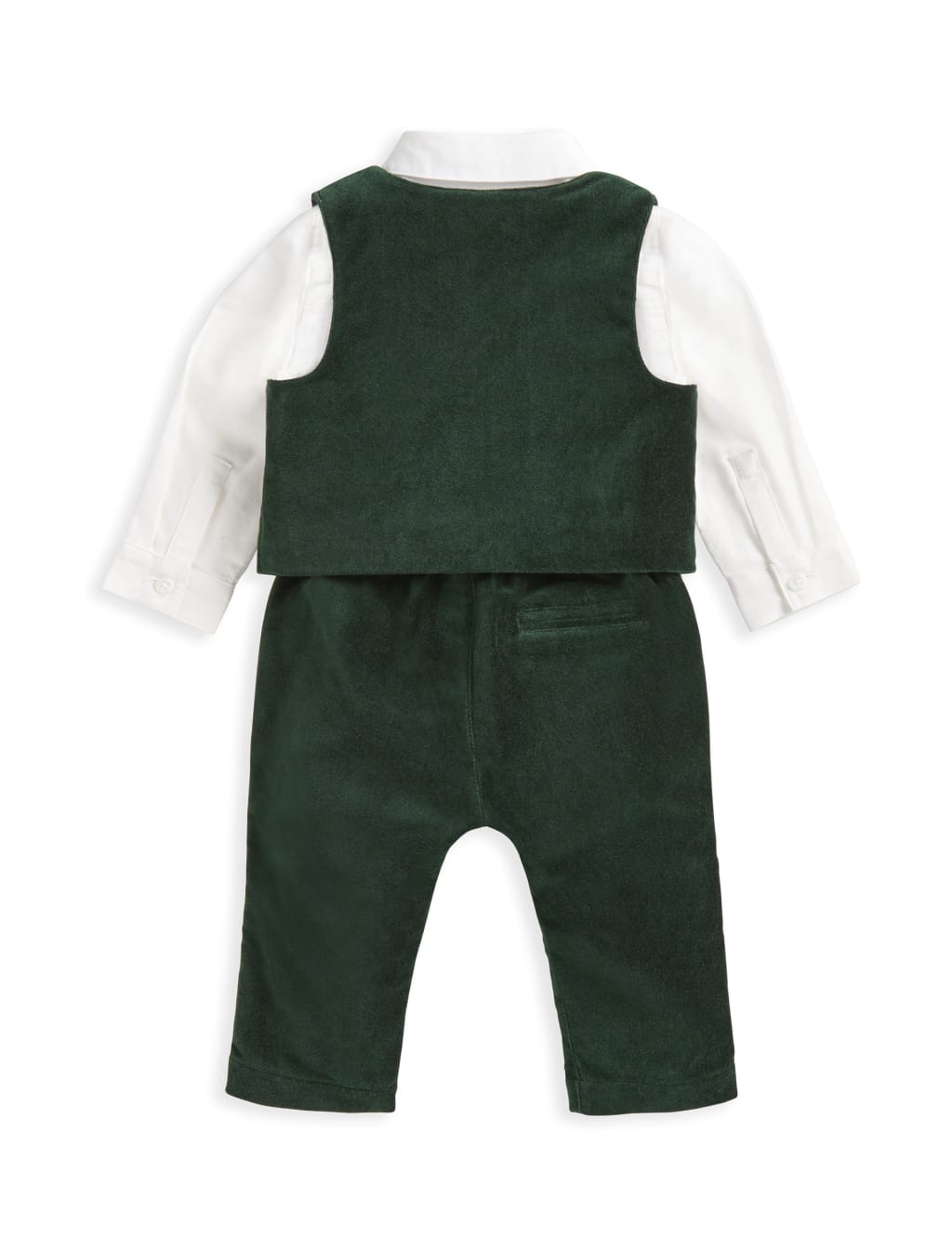 3pc Pure Cotton Velour Suit Outfit (0-3 Yrs) 3 of 6