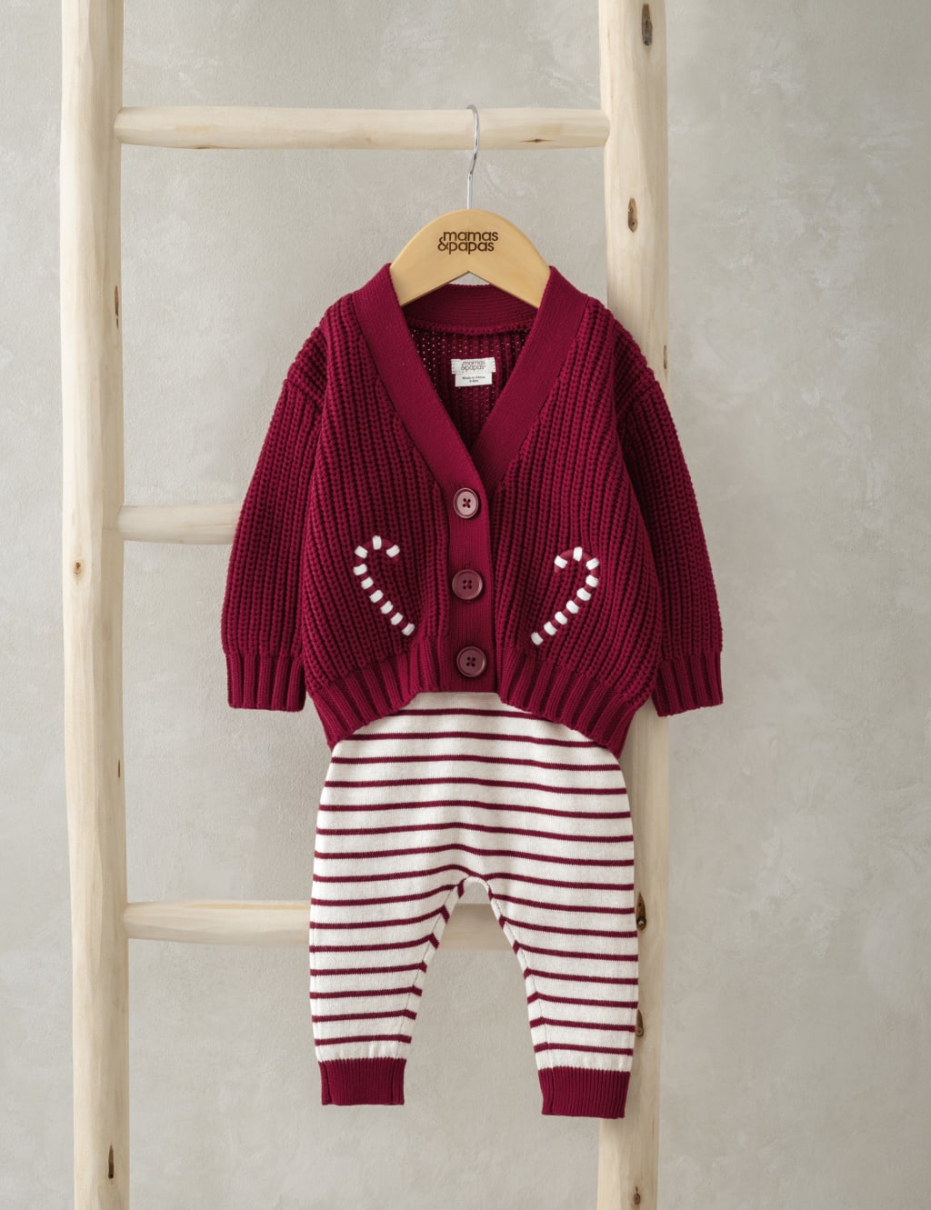 2pc Pure Cotton Ho Ho Ho Slogan Outfit 0 3 Yrs Mamas Papas M S