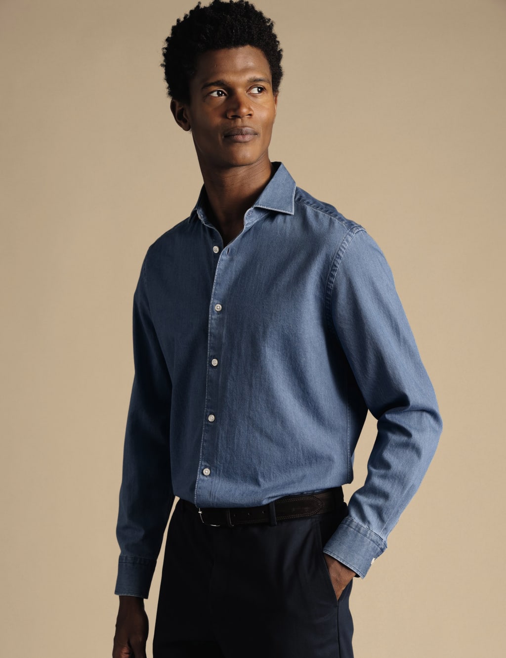 Slim Fit Denim Shirt Charles Tyrwhitt M S