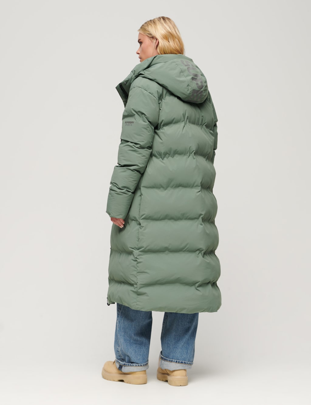 Hooded Relaxed Longline Puffer Coat 3 of 7