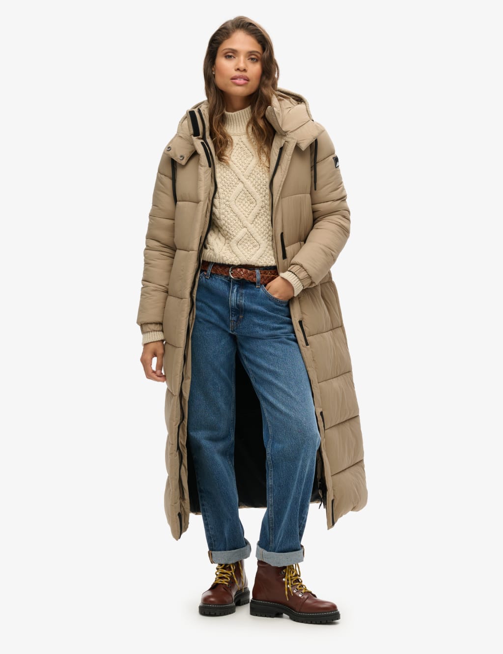 Hooded Relaxed Longline Puffer Coat 3 of 7