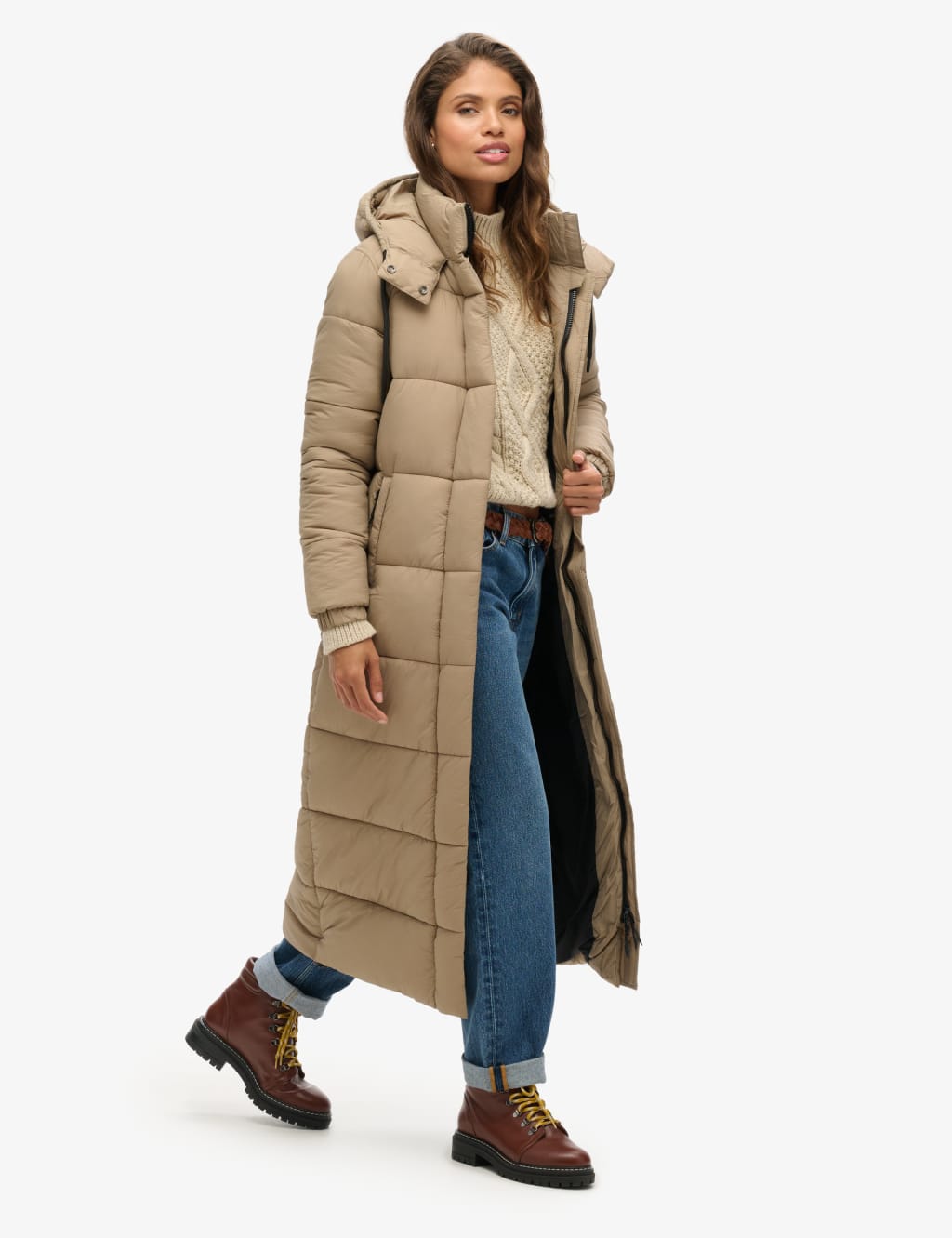 Hooded Relaxed Longline Puffer Coat 5 of 7