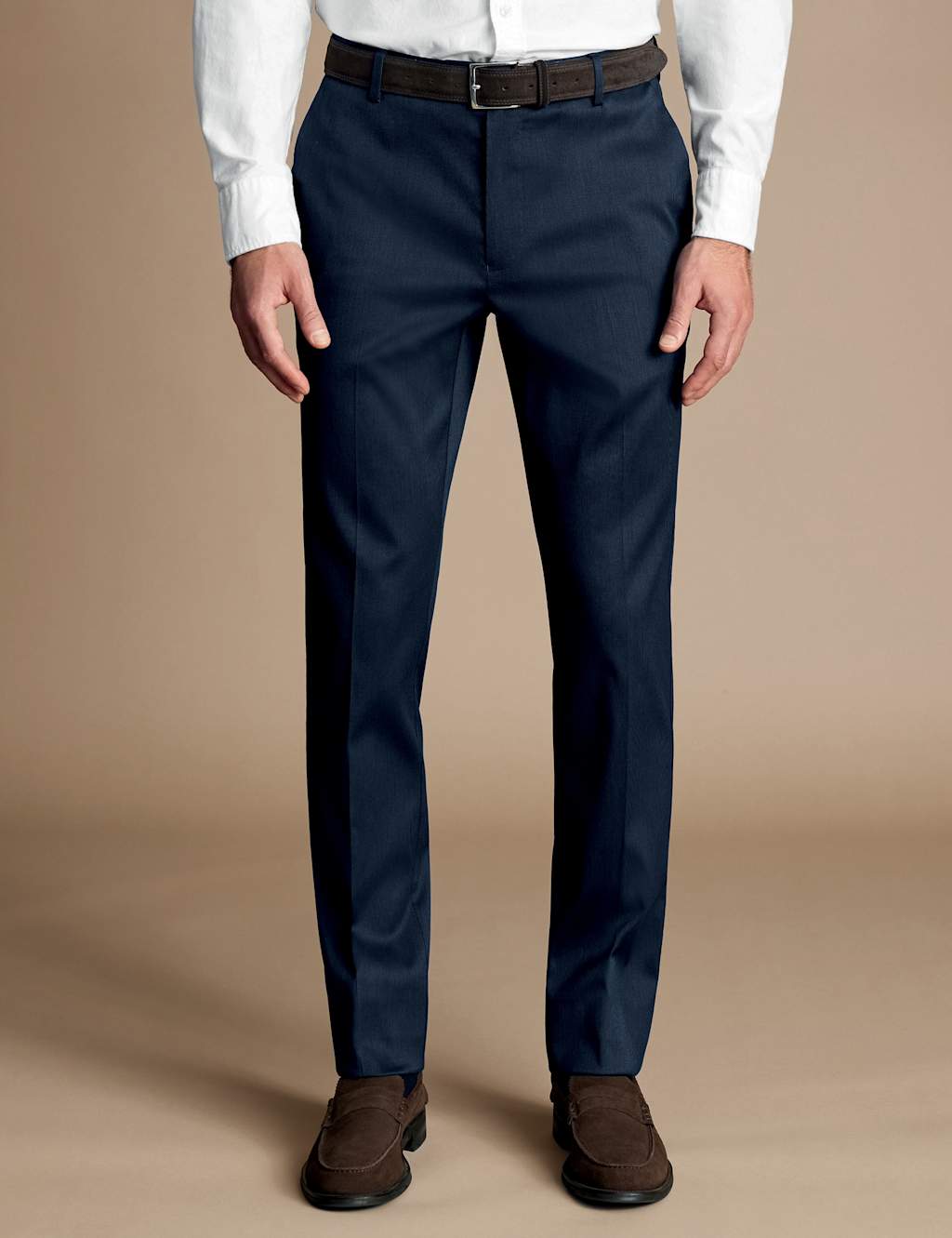 Slim Fit Cotton Rich Textured Trousers 3 of 5