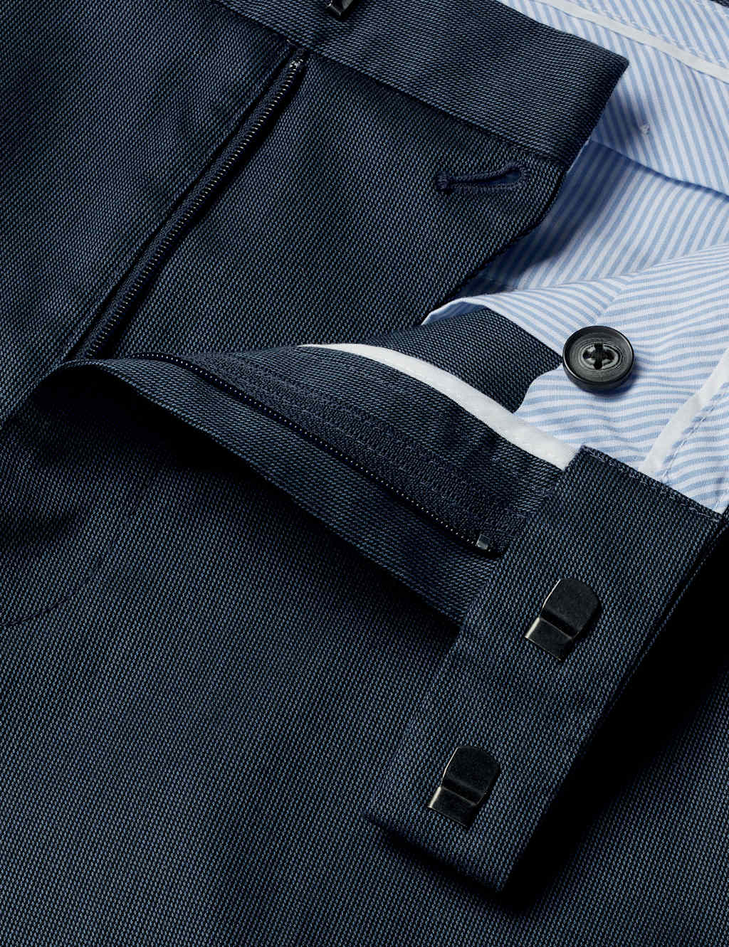 Slim Fit Cotton Rich Textured Trousers 5 of 5