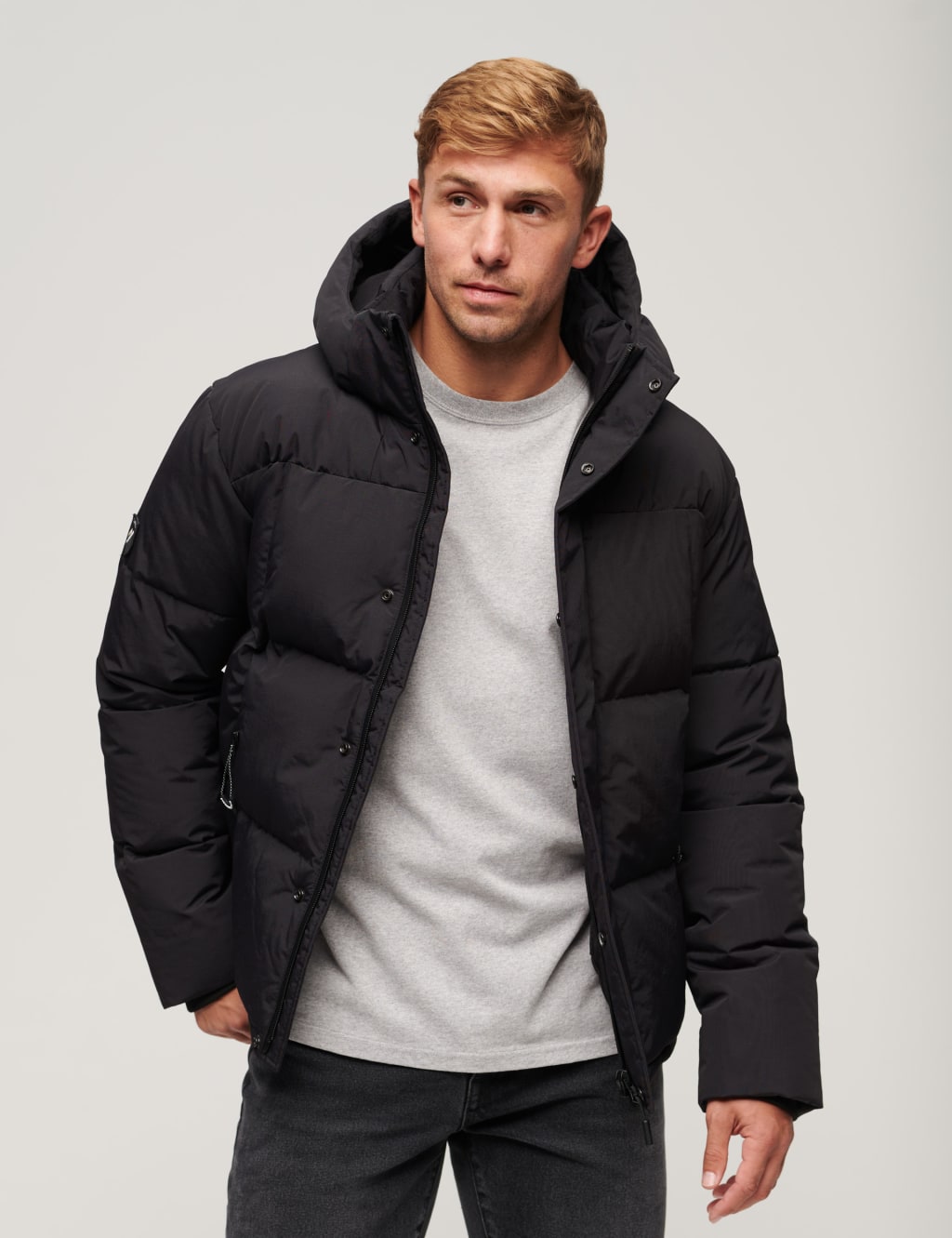 Superdry hooded quilted jacket sales