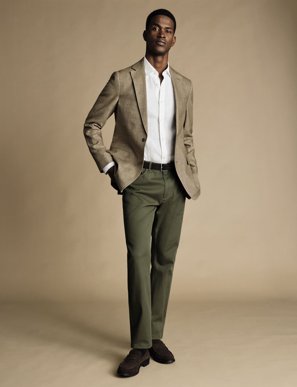 Grey suit jacket khaki pants cheap