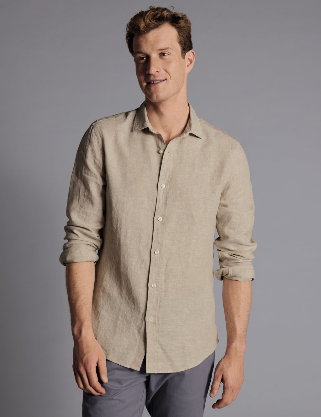 Slim Fit Pure Linen Shirt 3 of 7