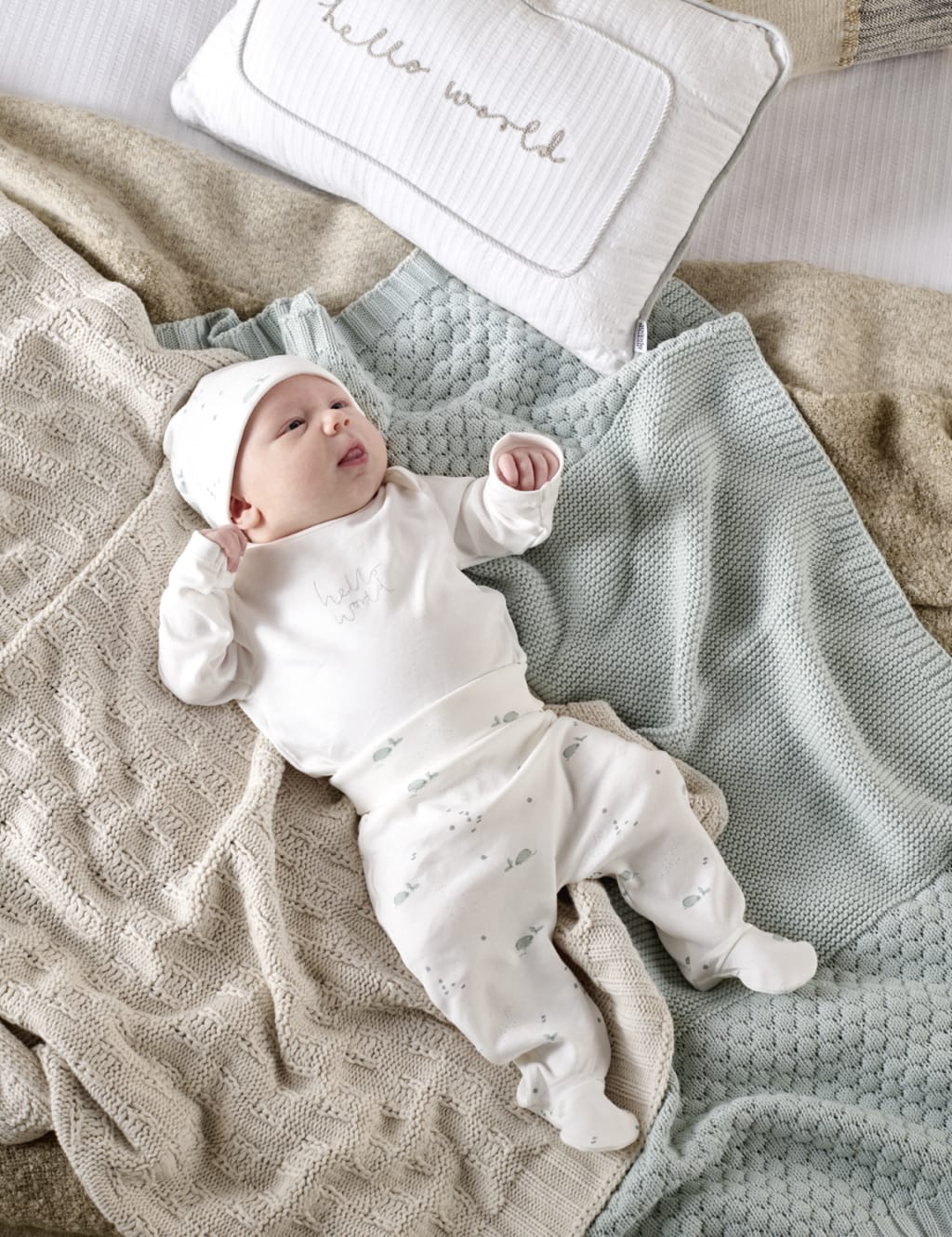 3pc Pure Cotton Whale Outfit (7lbs-6 Mths) 5 of 8