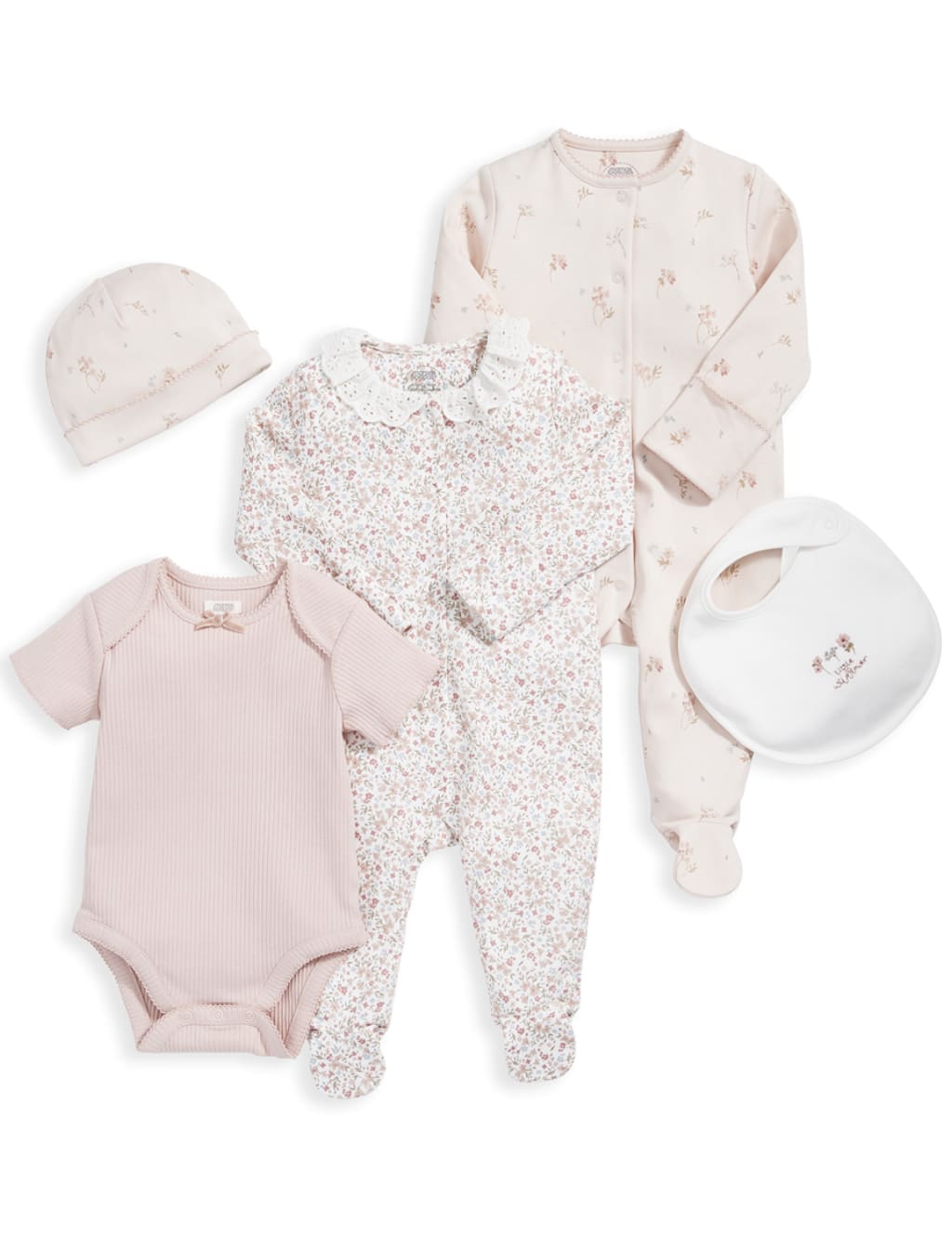 5pc Pure Cotton Floral Starter Set (7lbs-1 Yrs) 2 of 7