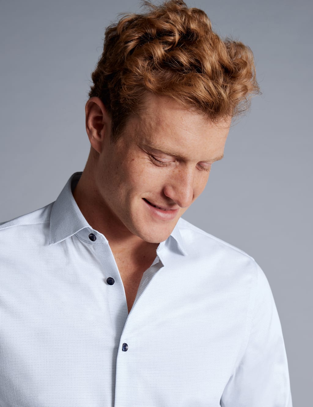 Slim Fit Non Iron Pure Cotton Textured Shirt 3 of 6