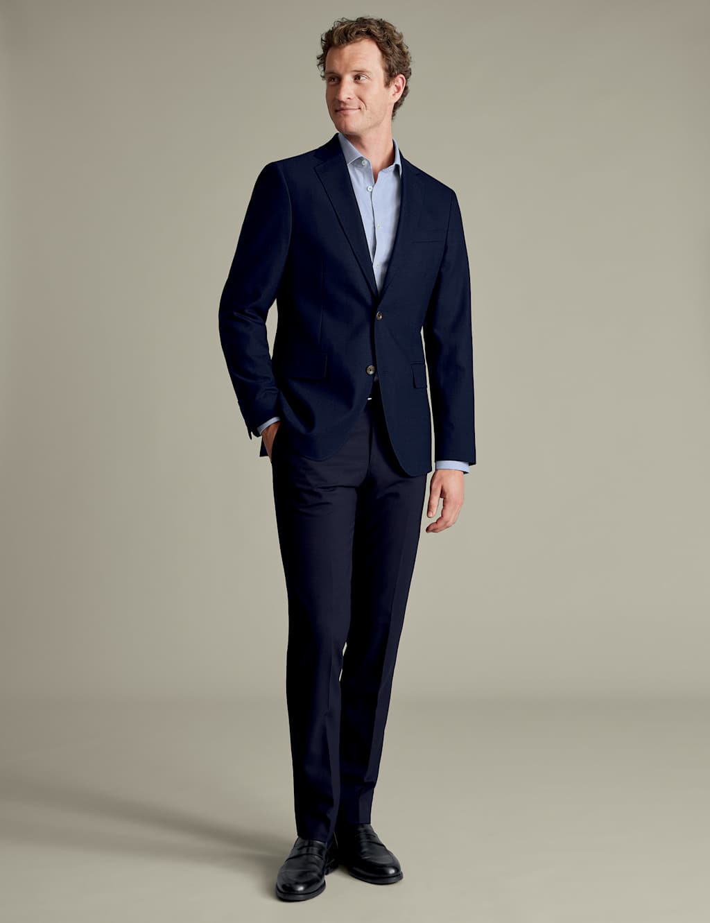 Slim Fit Wool Rich Stretch Textured Jacket 2 of 5