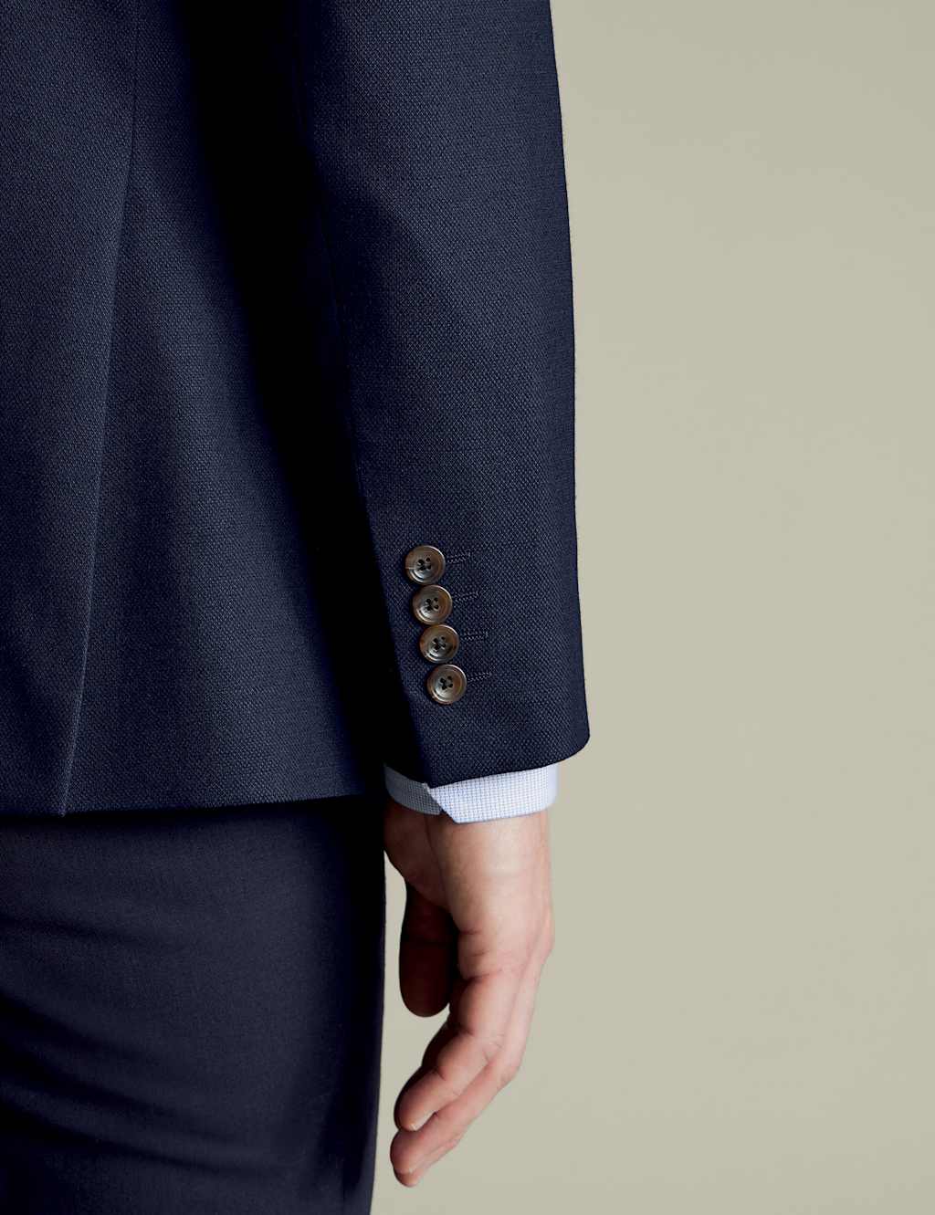 Slim Fit Wool Rich Stretch Textured Jacket 4 of 5