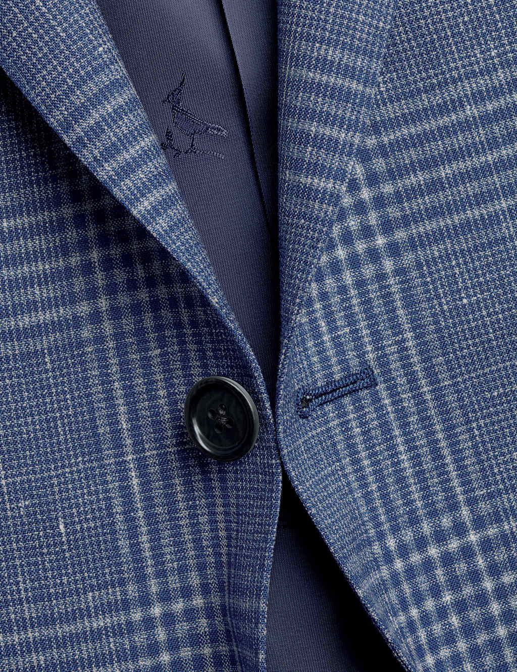 Slim Fit Wool Rich Linen Blend Check Jacket 5 of 5