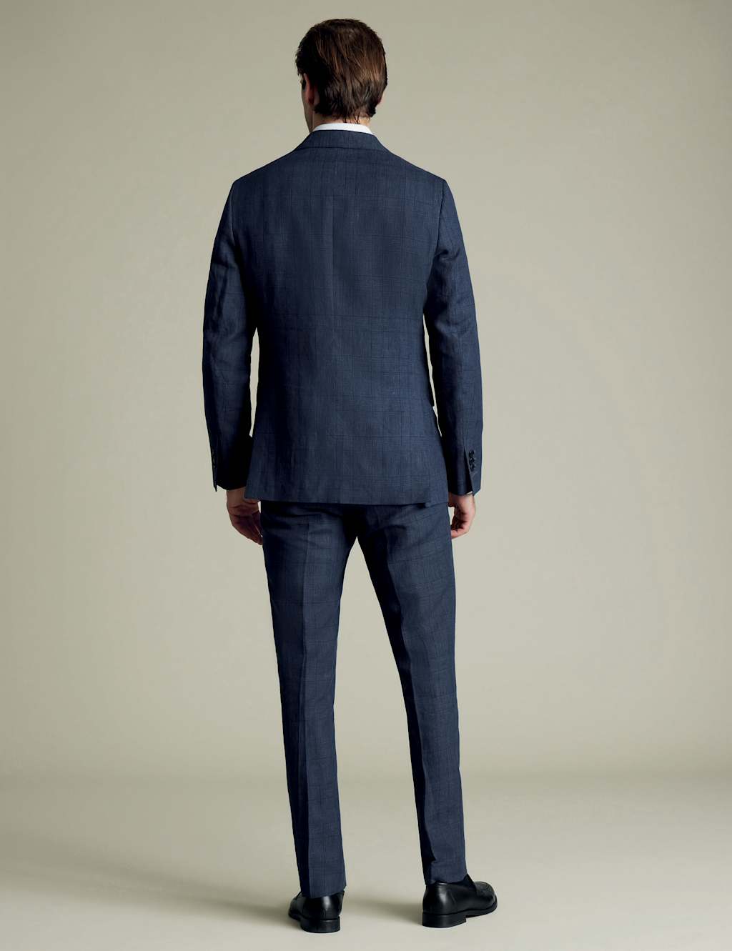 Slim Fit Pure Linen Check Suit Jacket 3 of 5