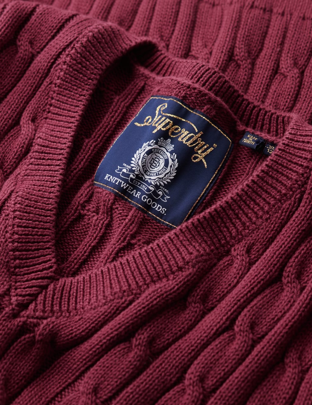 Pure Cotton Cable Knit V-Neck Jumper 5 of 5