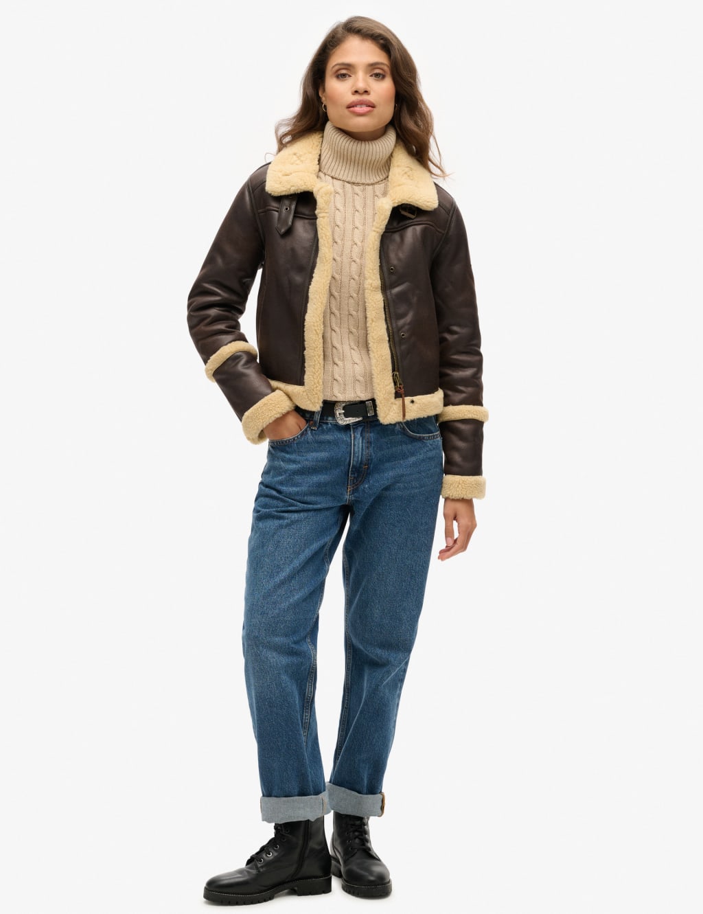 Pure Cotton Cable Knit Roll Neck Jumper 4 of 5