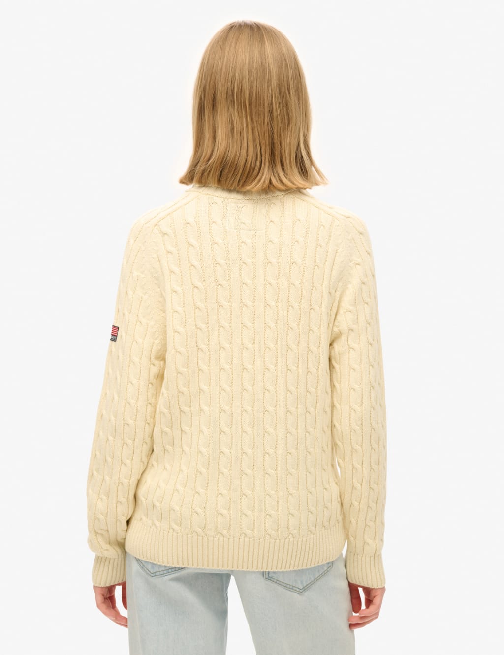 Pure Cotton Cable Knit Roll Neck Jumper 3 of 6