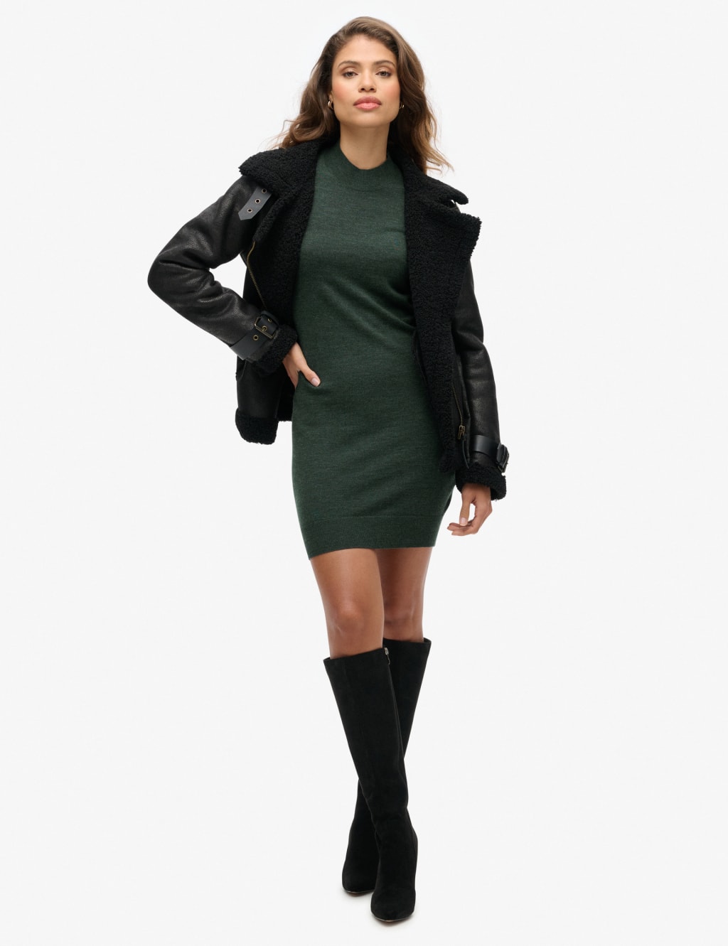 Pure Merino Wool Knitted Mini Relaxed Dress 5 of 5