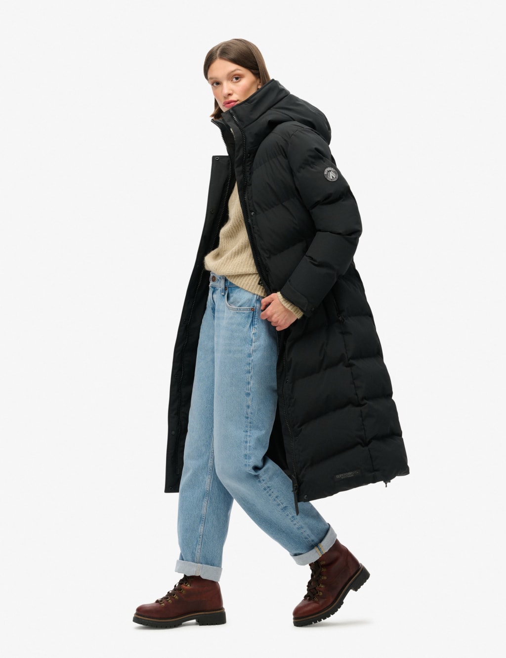 Hooded Longline Puffer Coat 3 of 5
