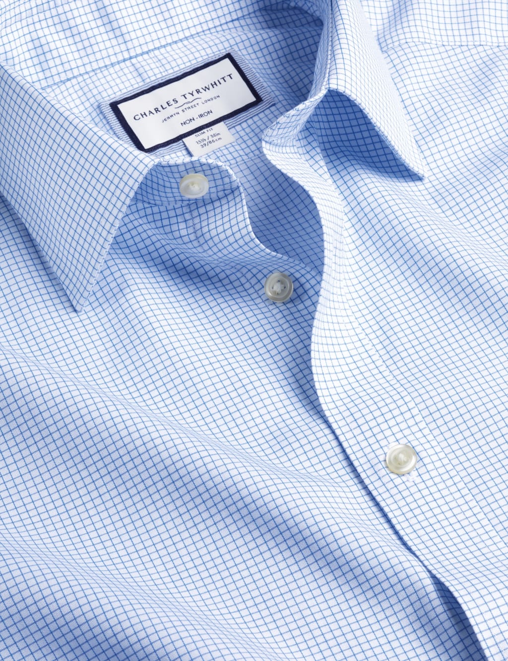 Slim Fit Non Iron Pure Cotton Check Shirt 4 of 4