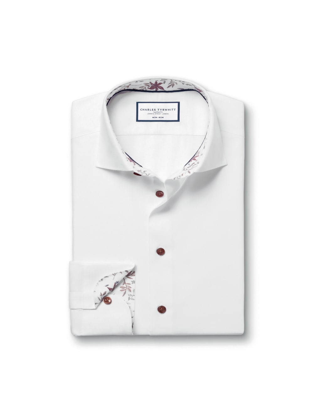Slim Fit Non Iron Pure Cotton Twill Shirt 2 of 6