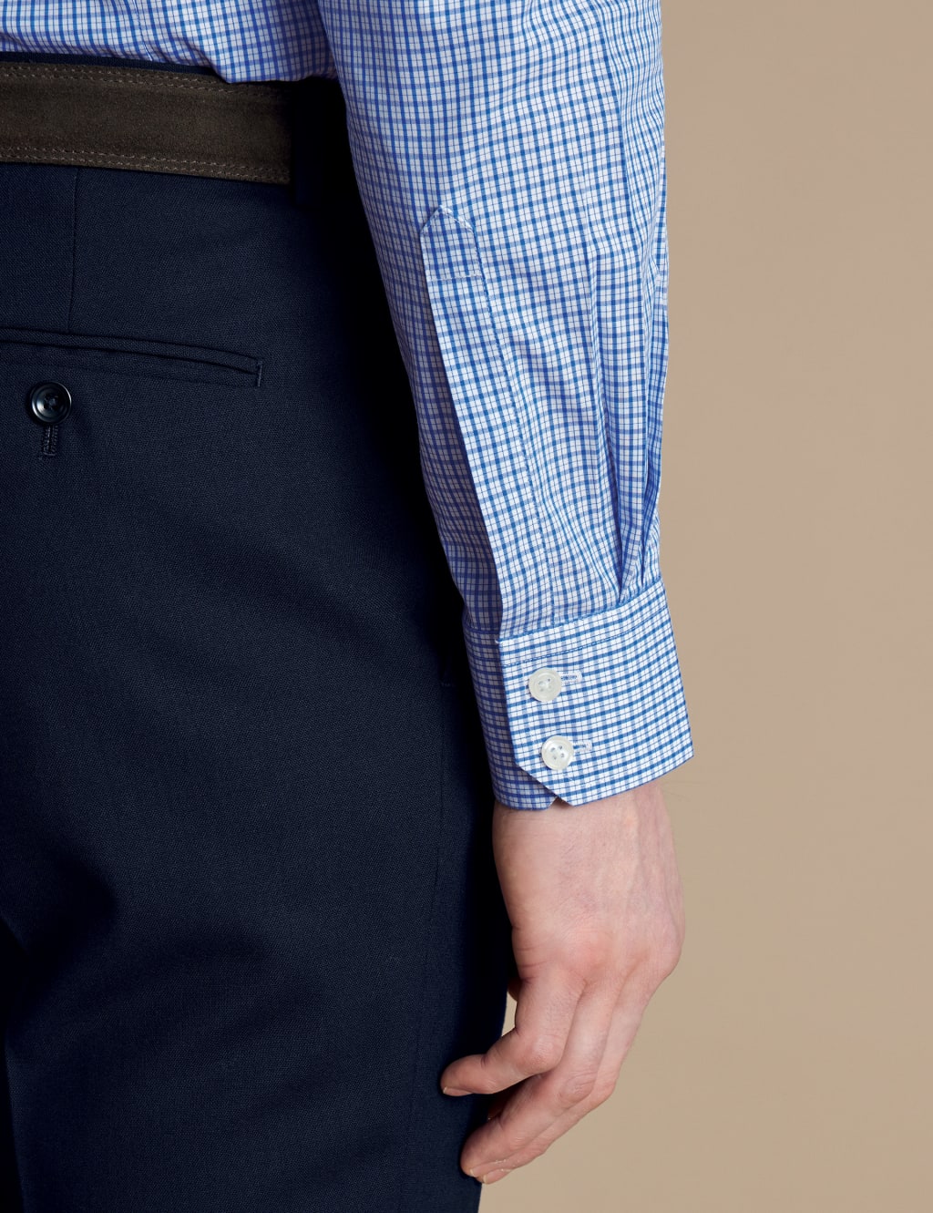 Slim Fit Non-Iron Pure Cotton Check Shirt 4 of 7