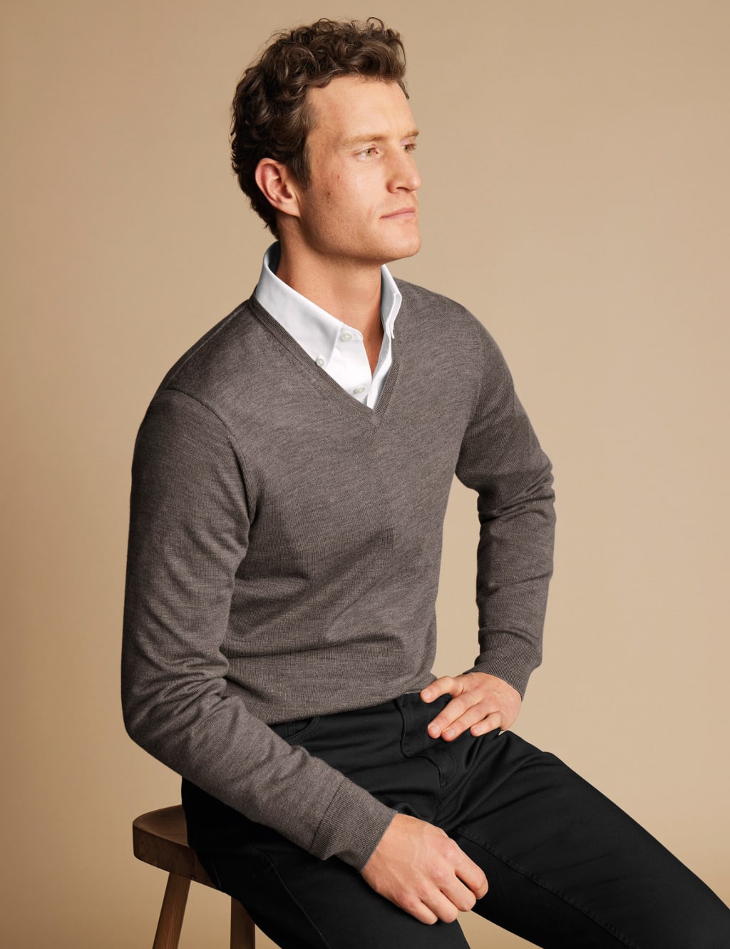 Pure Wool V-Neck Jumper 4 of 6
