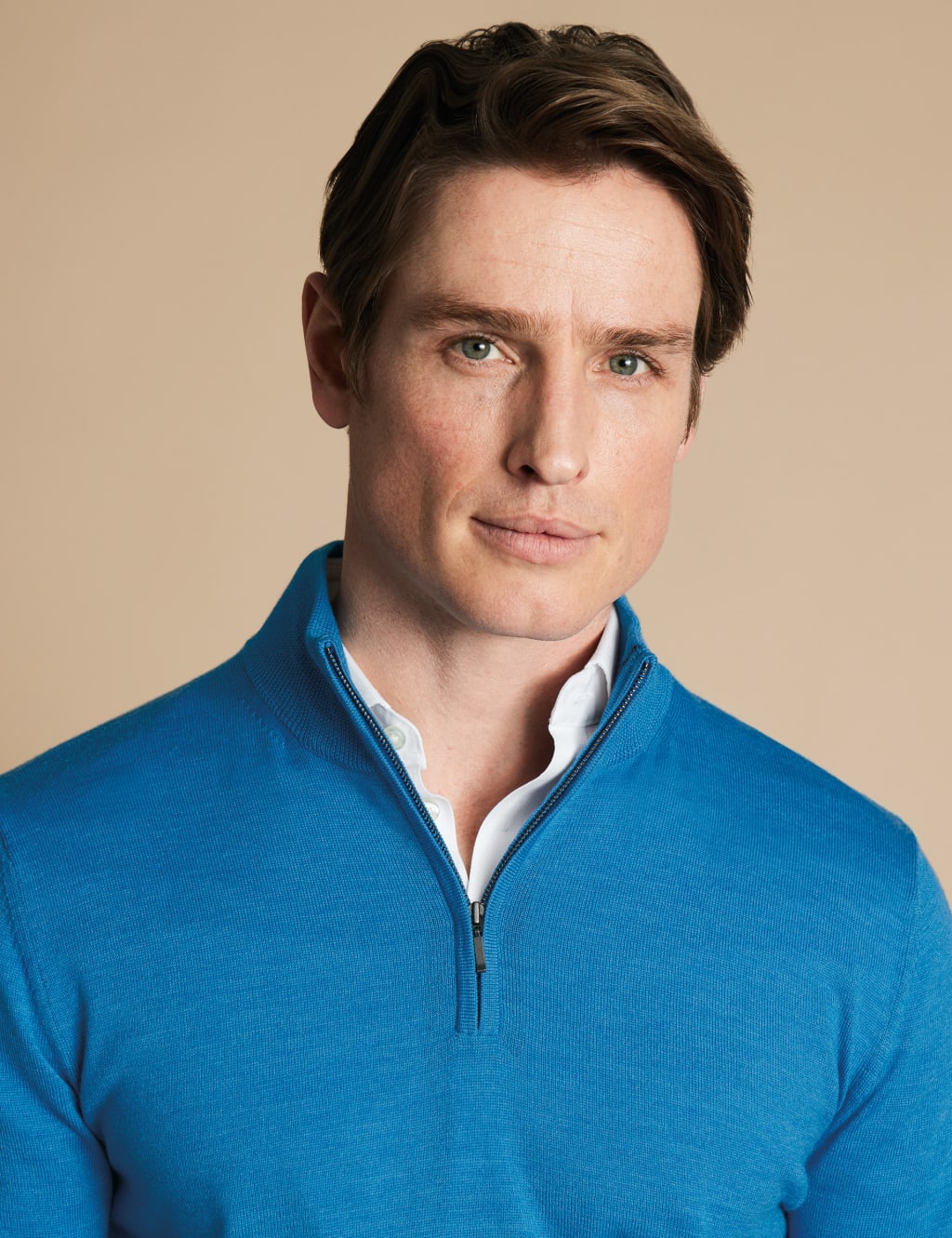 Pure Merino Wool Half Zip Jumper 3 of 5