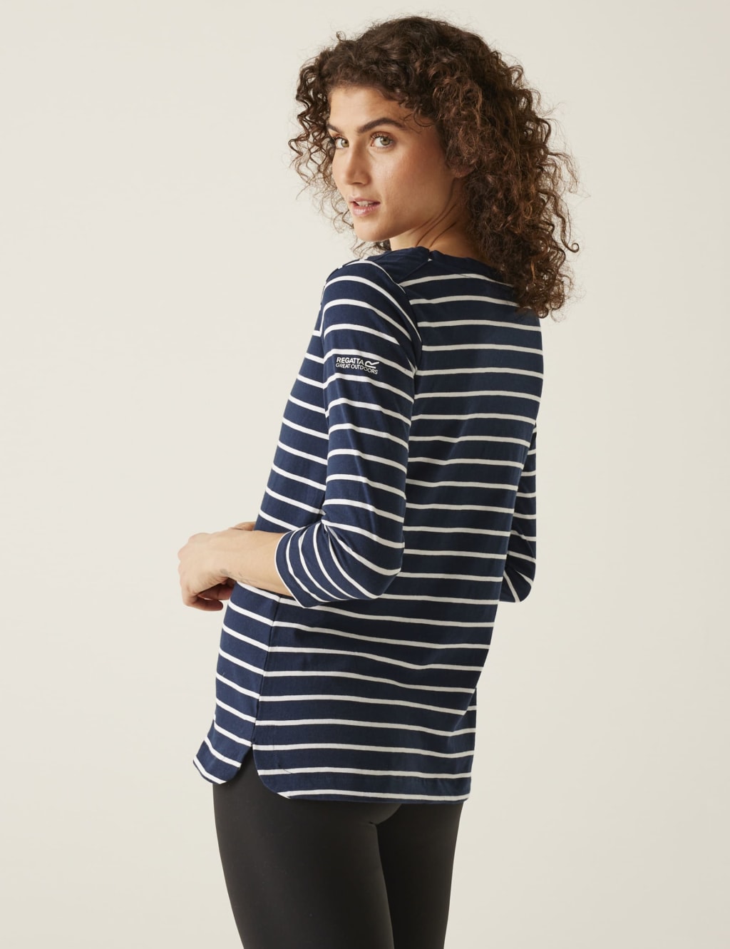 Bayletta Cotton Blend Striped T-Shirt 4 of 5