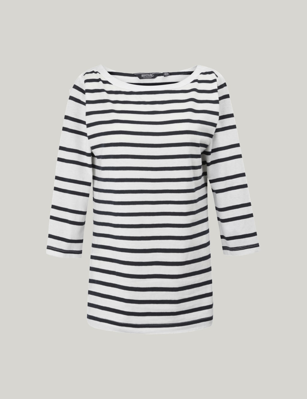 Black and white striped shirt 3/4 sleeve top