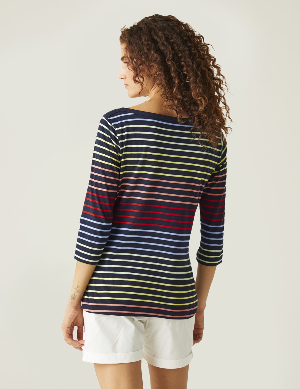Bayletta Cotton Blend Striped T-Shirt 4 of 5