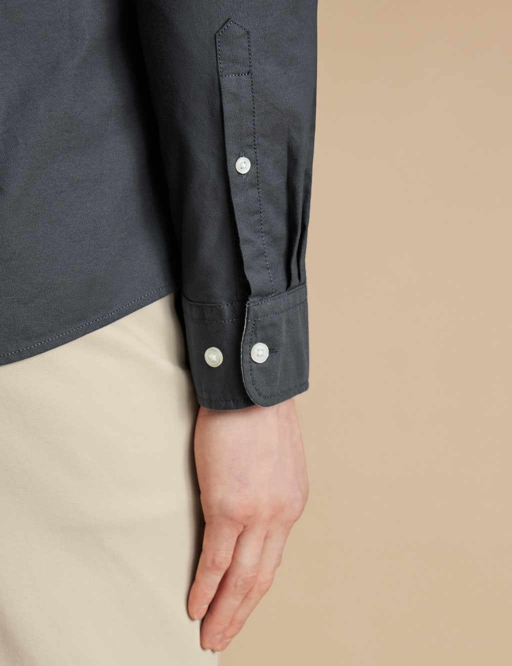 Slim Fit Pure Cotton Washed Oxford Shirt 5 of 7