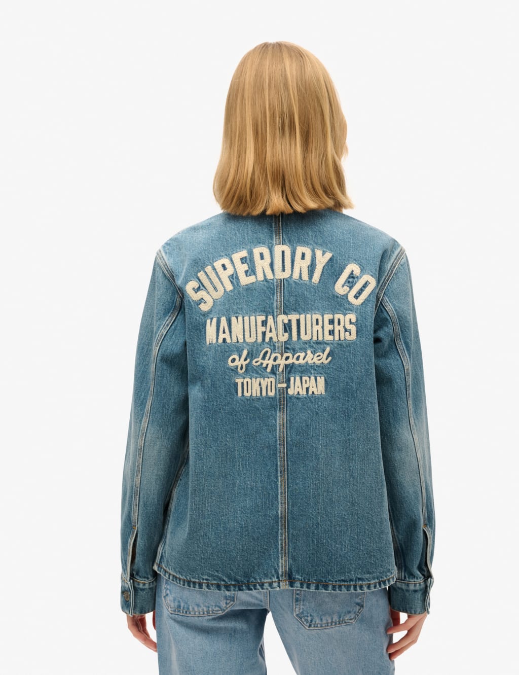 Logo Embroidered Denim Jacket
