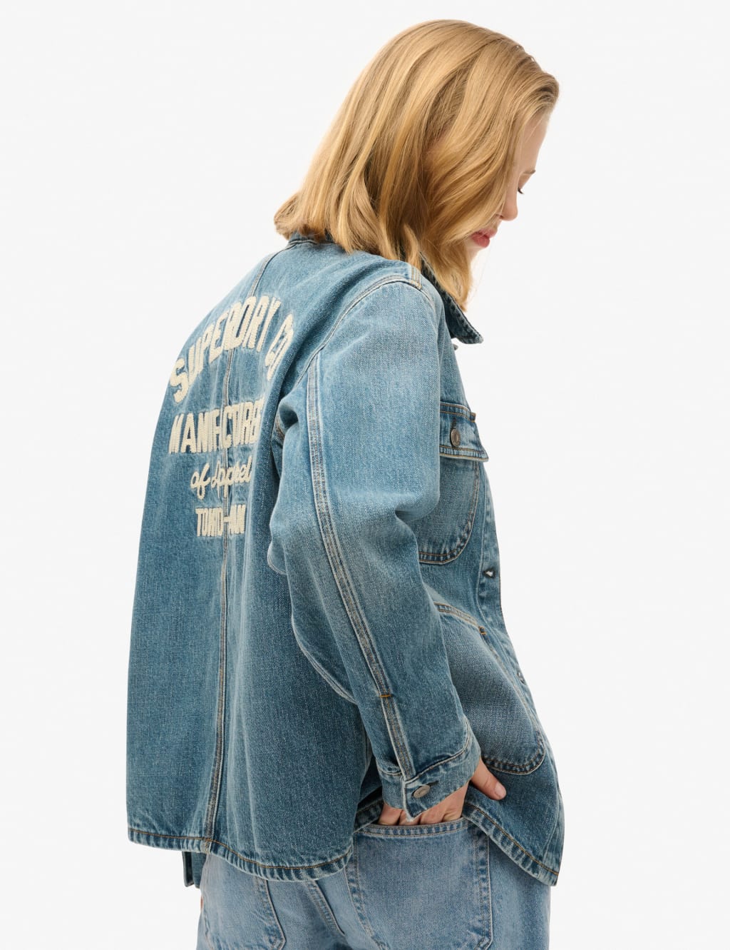 Logo Embroidered Denim Jacket 5 of 5