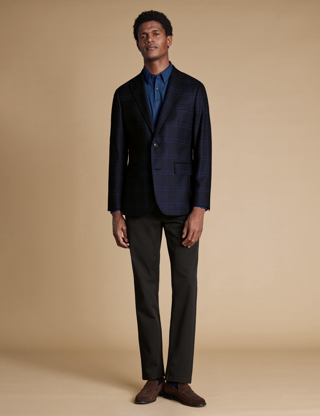 Slim Fit Pure Wool Check Suit Jacket 2 of 5
