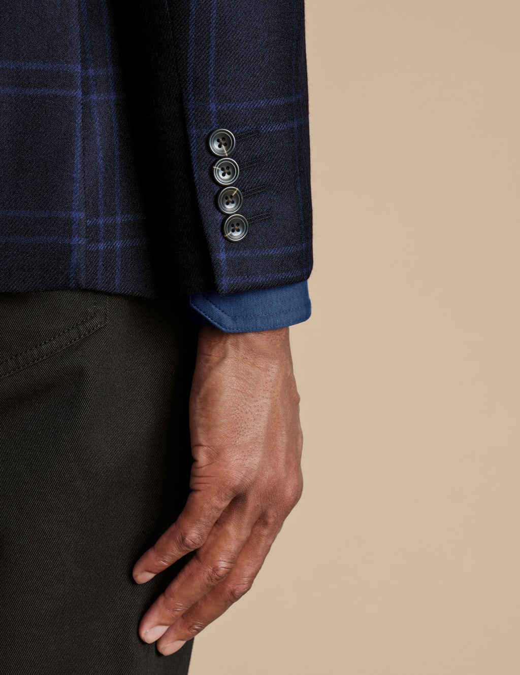 Slim Fit Pure Wool Check Suit Jacket 4 of 5