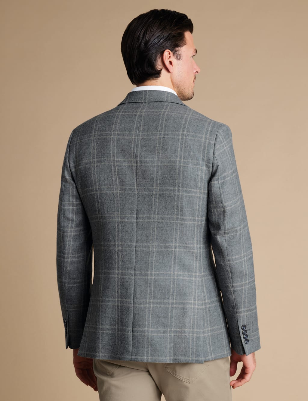 Slim Fit Pure Wool Check Suit Jacket 3 of 5