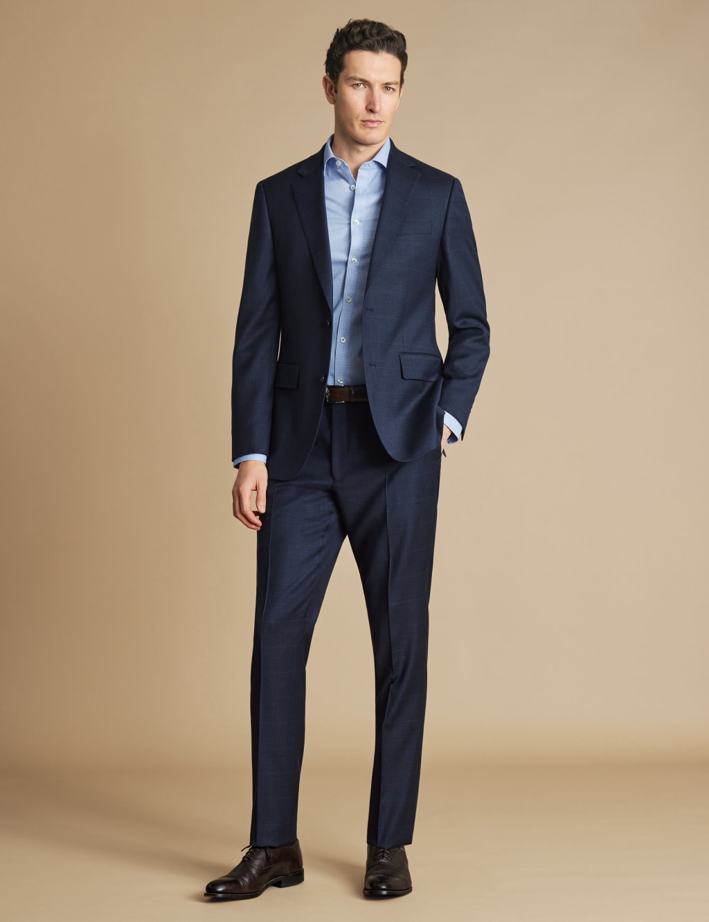 Slim Fit Wool Rich Check Suit Trousers Charles Tyrwhitt M S