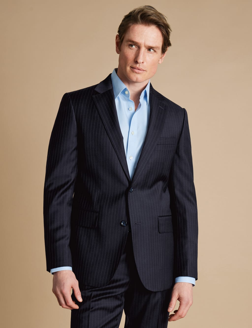 Slim Fit Wool Rich Pinstripe Suit Jacket