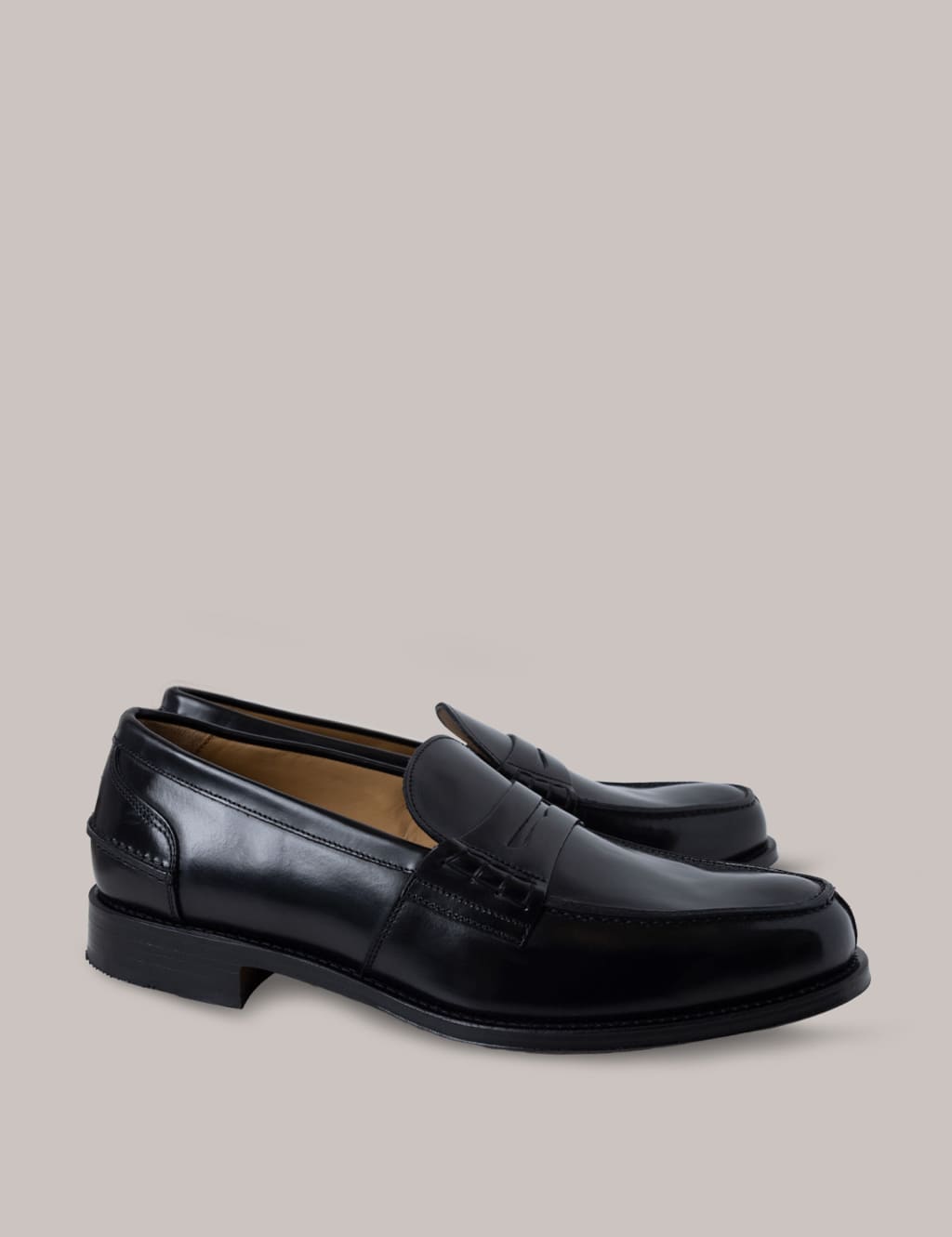Black Formal Leather Slip-On Shoes 2 of 6