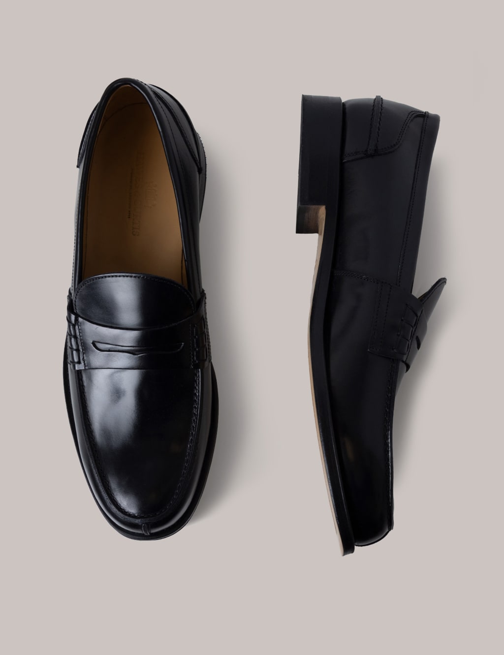 Black Formal Leather Slip-On Shoes 4 of 6