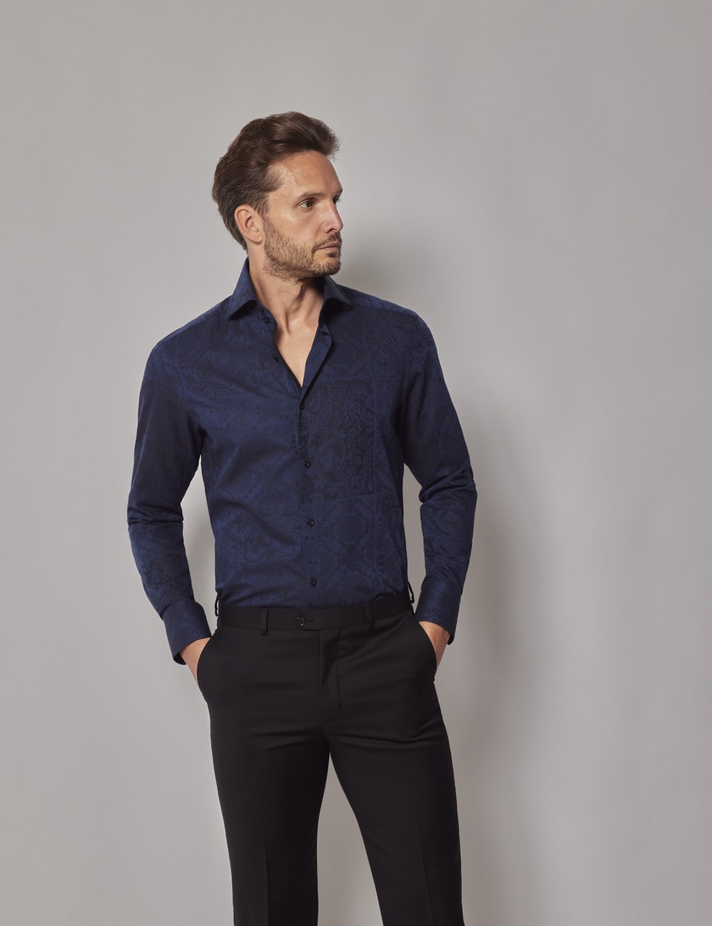 Pure Cotton Jacquard Shirt 2 of 3