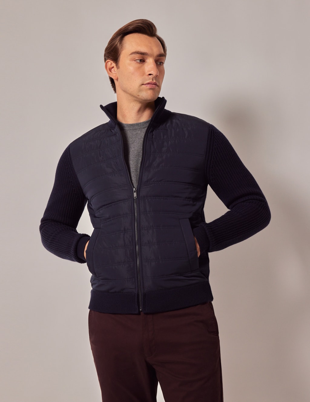 Zip Up Hybrid Jacket 2 of 9
