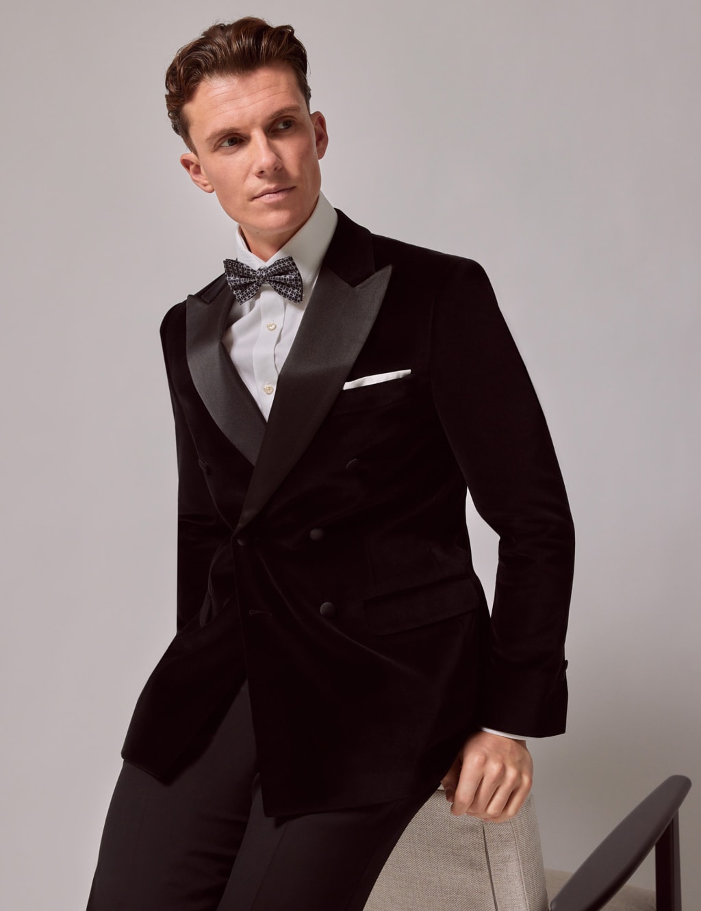 Cotton Rich Velvet Double Breasted Jacket 5 of 7