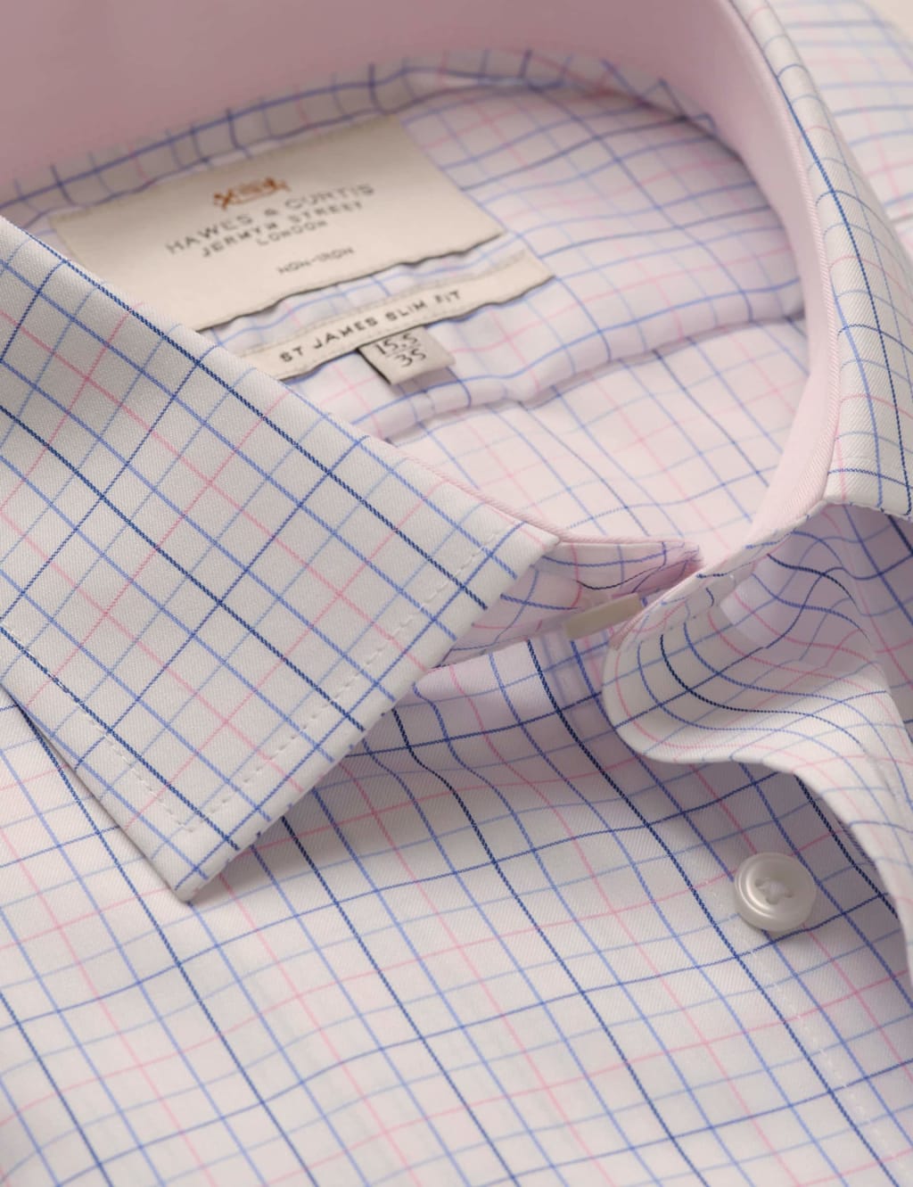 Slim Fit Easy Iron Pure Cotton Check Shirt 3 of 3