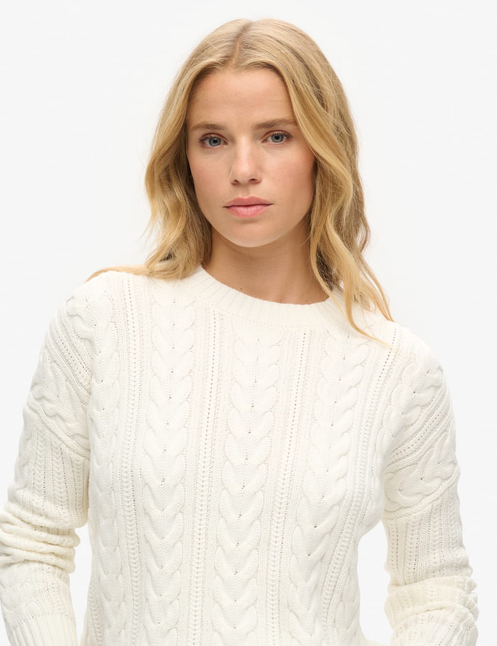 Pure Cotton Cable Knit Relaxed Jumper 2 of 4