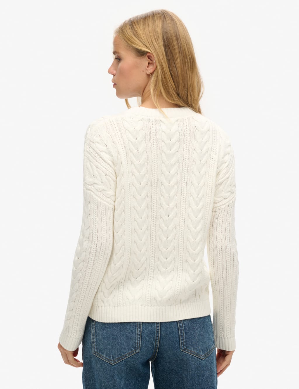 Pure Cotton Cable Knit Relaxed Jumper 3 of 4
